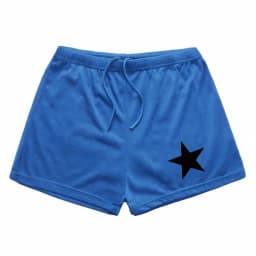 Men's summer white pure pentagram print pattern outdoor sea surfing casual comfortable refreshing versatile sports shorts