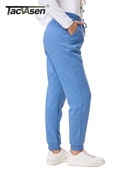 TACVASEN Warm Sherpa Lined Thermal Drawstring Sweatpants Women's Winter Fleece Pants Insulated Athletic Joggers with Pockets