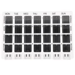 1pc Plastic Pill Storage box 28 Grids Pill Storage Box Pills Vitamins Organizer Weekly Medicine Storage Case