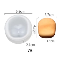 3D Baby Face Silicone Molds Q Version Clay Head Sculpey Doll Modification Accessories DIY Proportional Face Making Tools