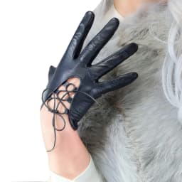 Women's Warm Driving GLOVES Black Real Leather Short Winter GLOVES Tassel Zipper Wristlet Touchscreen Genuine Goatskin Leather
