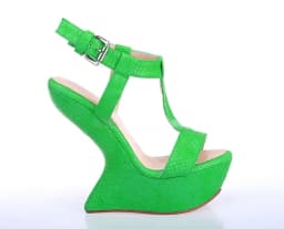 Platfrom Strange Crocdile Leather Sandas Sexy Pointed Toe Slingback Customized New Arrivals Fashion Women Modern Shoes