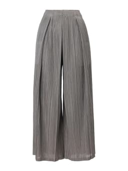 LANMREM Folded Design Elastic High Waist Women's Trousers 2026 New Summer Pleated Wide Leg Pants With Pockets Chic Cloth 2DB3511