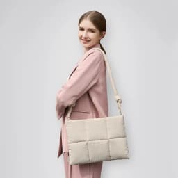 Puffy Quilted Laptop Shoulder Bag 13-14 15-16 Inch for MacBook Air Pro Padded Computer Sleeve Lightweight Carrying Case