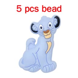 5pcs Silicone Cartoon Beads Pacifier Chain Baby DIY Care Pacify Accessory Adornment