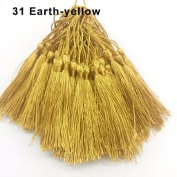 100Pcs Tassels 13cm Silky Floss Bookmark Tassels with Cord Loop Chinese Knot Tassel Fringe Jewelry Making DIY Craft Accessories