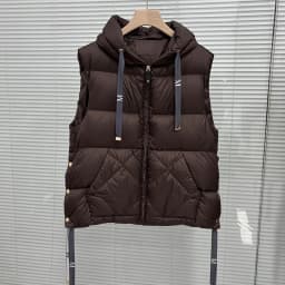Schinteon Women 90% White Duck Down Vest with Hood Casual Sleeveless Jacket Simple Solid Color Fashionable Autumn Winter Top New