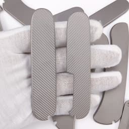 New Checkered Pattern 91mm Swiss Knife Handle Patch, Modified Titanium Alloy TC4 Handle Patch for 91mm Swiss Knife Handle Making