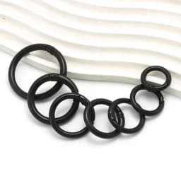 5pcs Black Spring O Rings 13-32mm round Carabiner Key Ring Trigger Snap Buckle Keychain for DIY Jewelry Making Bag Accessories