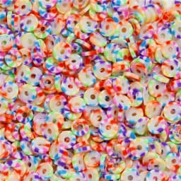 350Pcs/Lot 6mm Flat Round Polymer Clay Beads Loose Spacer Beads for Jewelry Making DIY Needlework Bracelet Necklace Earrings