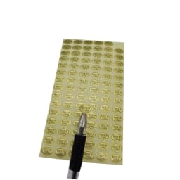 MADE IN CHINA Stickers 500pcs Small Oval 1.3x0.9cm Gold Background Universal Country of Origin