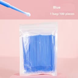 100pcs Eyelash Cleaning Brushes Micro Cotton Swab Individual Removing Makeup Brush Eyelashes Microbrush Beauty Clean Tools