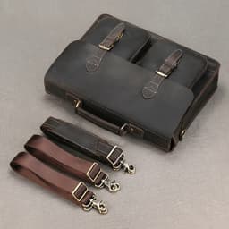 Vintage Style Men's Briefcase Backpack Leather Daypack For Men Male Travelling Bagpack Backpack Latop Bag 14" Laptop Bag 3 In 1