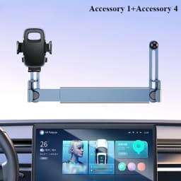 Hipacool Dual-position Car Screen Phone Holder Bracket Metal 360° Adjustable Stand for Tesla Model 3 Highland Y Car Accessories