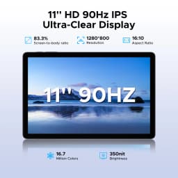 DOOGEE Tab G6 Tablet PC 30GB 256GB Dual Speakers 11'' HD Display Unisoc T7250 Widevine L1 8000mAh Battery Android 16 2 in 1 Smart Pad
