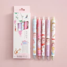 5/23pcs/set Gel Ink Pen Fine Point Gel Pens Refill Ballpoint Pen 0.5mm for Japanese Office School Cute Kawaii Stationery Supply