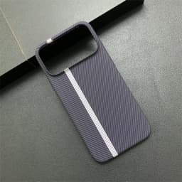 Contrast Clash Color Carbon Fiber Thin Matte Case for iPhone 17 Pro Max 16 15 14 13 12 11 Stripe Pattern Shockproof Bumper Cover