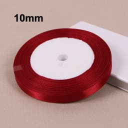 Single Face Satin Ribbon Bright Red 25 Yards Wholesale DIY Supplies Gift Wrapping Christmas Apparel Sewing Fabric Ribbon