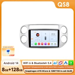 9'' AI Intelligent System Car Radio for VW Volkswagen Tiguan 1 NF GPS Wireless CarPlay Android Auto 4G 2 Din 2din Autoradio WIFI