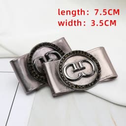 Bow Metal Decorative Shoe Decora Flower DIY Self-adhesive Women's Shoes Leather High Heels Buckle Single Shoe Decorations Buckle