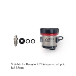 AEM oil cup integrated titanium alloy for Brembo RCS/CC direct push up pump brake AEM oil pot