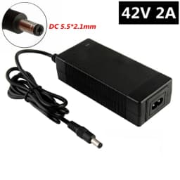 36V 2A Lithium Battery Charger For 42V 2A 10Series Li-ion Battery Pack Silent Charger DC 5.5*2.1MM Connector 3P GX12 Plug DC 8MM