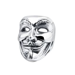 Retro Gothic Men Ladys Rings Clown Playing Cards Hip Hop Rock Ring Titanium Steel Alloy Ancient SilverColor Hip Hop Rock Jewelry