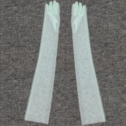 55CM 70CM Sexy Thin Hollow Transparent Long Gloves Solid Net Yarn Mesh Women Man Performance Party Elasticity Cosplay