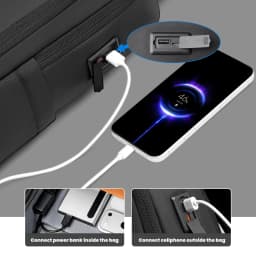 Heroic Knight Multifunction Male Chest Bag With USB Lightweight Leisure Shoulder Bag Business Anti-theft Weekend Commute Daypack