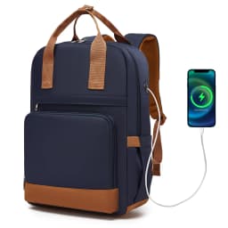 Unisex Waterproof Laptop Backpack – Fits 15.6", Lightweight for Work/Travel, Headphone Port & Luggage Strap (Minimalist Design)