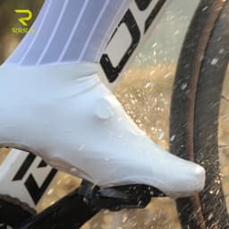Rrskit Cycling Aerodynamic Shoe Covers Lightweight Elastic PU Windproof Waterproof Bicycle Woven Pneumatic Shoe Covers