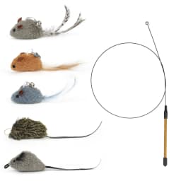 Accessories Mouse Replacement Head for Funny Cat Stick Toy Bell Cats Rod Teaser Kitten Feather Pet Toy