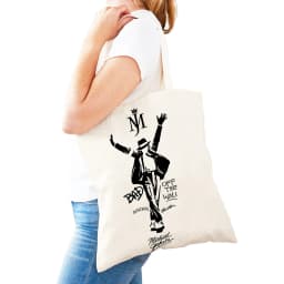 Michael Jackson Lady Shopping Bags Double Print Super Star Women Shopper Tote Bag Lightweight Album Girl Shop Satchel