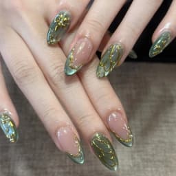 24Pcs Y2k Almond Acrylic Nails Full Cover 3D Diamond Black Nail Art Sweet Cool French Wearable Fake Nail Manicure Tips for Girls