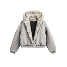 Puffer Padded Cotton Jacket Women's Winter Coat Harajuku Warm Thicken Coat Vintage Zip Up Outerwear Casual Streetwear Y2k Outfit