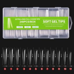 240pc/box False Nails Super Long Ballerina Nails Press On Nail Full Cover Matte Gel Tips Nail Art XXL American Capsule Fake Tips