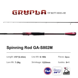 PURELURE GRUPLA Spinning Casting Rod High Carbon Universal Long Throwing Fishing Rod in FUJI Accessories Fast