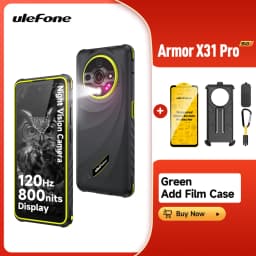 Ulefone Armor X31 Pro 5G Rugged Phone Android 14 Waterproof Smartphone 6.56”16GB RAM 256GB ROM Sony ® Night Camera 64MP NFC