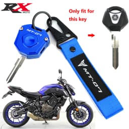 CNC Key Cover Case Shell Protection & Embroidery Keyring Keychain Key Chain Motorcycle Accessories For Yamaha MT07 MT-07 MT 07