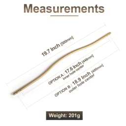 Goo-Ki Low Profile Antique Brass Cabinet Pulls Double Hole Centers(11.4''/12.6'') Zinc Alloy Handle for Drawer Cupboard Wardrobe