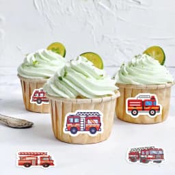 500PCS Fire Truck Roll Stickers Graffiti Cartoon Art Gift Scrapbooking Living Room Phone Community Skateboard Nostalgia Sticker