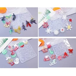 Christmas Elk Shaped Silicone Mold DIY Epoxy Resin Mold Deer Elk Mold Christmas Tree Pendant Decoration Snowflake Elk Mould