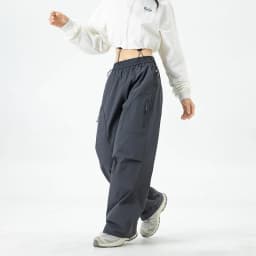 CHRLCK Women's Loose Cargo Pants Quick Drying Hiking Pants Waterproof Fishing Camping Cycling Trekking Trousers Outdoor
