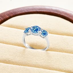 Total 4 Carat Moissanite Ring D Color VVS1 EX Round Moissanite Ring 925 Sterling Silver Eternity Ring Women Engagement Wedding