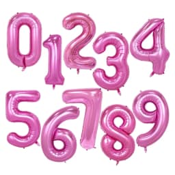 30 40inch Gradient Rose Red Big Number Foil Balloons 0 1 2 3 4 5 6 7 8 9 18 Years Old Birthday Party Wedding Party Decoration