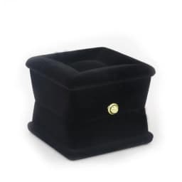 Square Black Present Sofa Ring Velvet Gift Box Jewelry Packaging For Wedding Engagement Display Holder Storage Wholesale