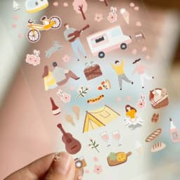 Korean Import Suatelier Cute Spring Sakura Outing Travel Stickers DIY Scrapbooking Diary Stationery Stickers School Supplies