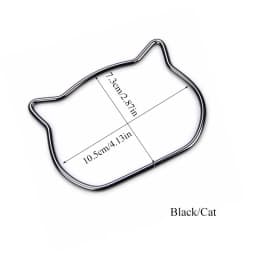 1Pc Metal DIY Handbag Tote Handles Replacement Creative Bear Cat Ear Bag Handle Decoration Handcraft Bag Making Accessories