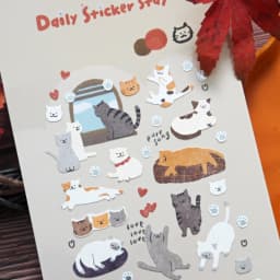 BONITO Cat Claw Silver Plated Stickers Scrapbooking Diy Journal Daily Sticker Cute Decor Gift Stationery School Supplies