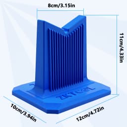 2Pcs Blue Universal Crankshaft Stand, Non-Slip Pads, Chemical Resistant, Safe Support Bracket for Engine Repair Tools